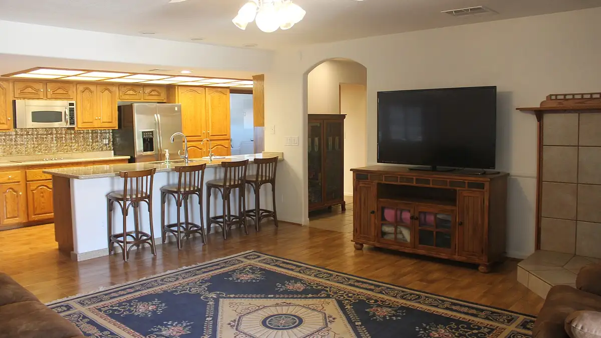 The living room of a house in Henderson, Nevada.