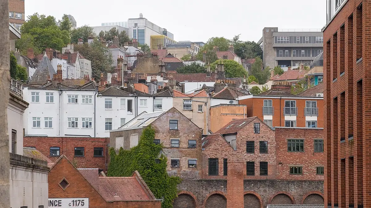 Slopes of Kingsdown and Bristol City Centre