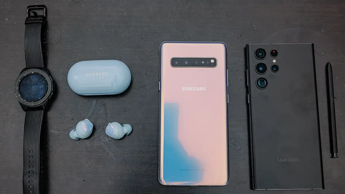 SAMSUNG Galaxy Watch, SAMSUNG Galaxy Buds+, SAMSUNG Galaxy S10 5G, SAMSUNG Galaxy S22 Ultra