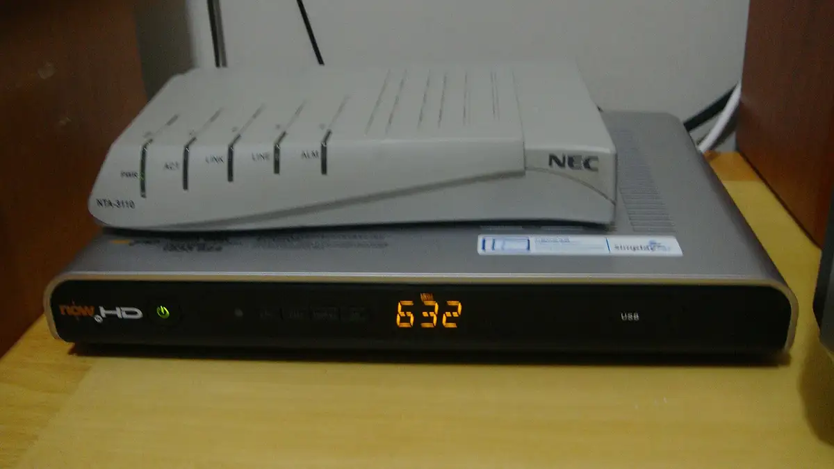HDTV set-top box of Now TV.