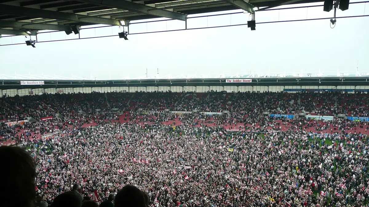 Stokies celebrate following promotion to Premier League